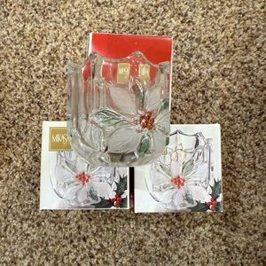 Mikasa Holiday Bloom Votives set of 3